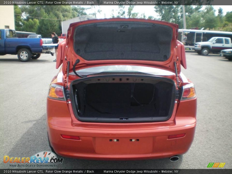 2010 Mitsubishi Lancer GTS Rotor Glow Orange Metallic / Black Photo #19