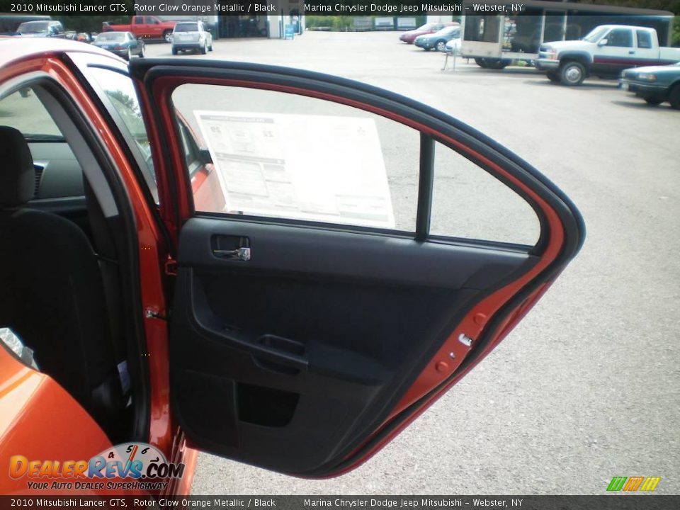 2010 Mitsubishi Lancer GTS Rotor Glow Orange Metallic / Black Photo #21