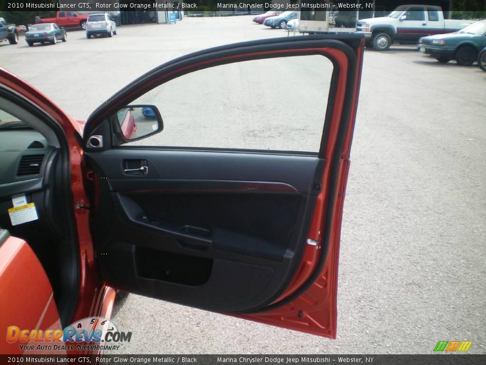 2010 Mitsubishi Lancer GTS Rotor Glow Orange Metallic / Black Photo #23