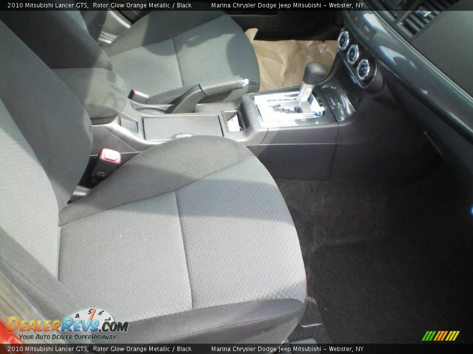 2010 Mitsubishi Lancer GTS Rotor Glow Orange Metallic / Black Photo #24