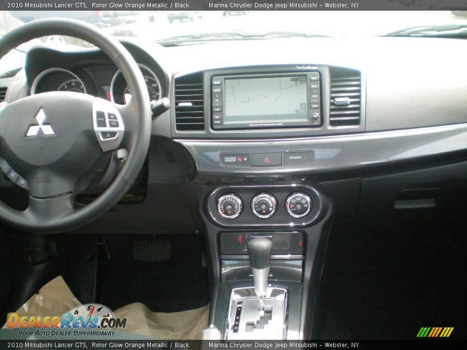 2010 Mitsubishi Lancer GTS Rotor Glow Orange Metallic / Black Photo #26