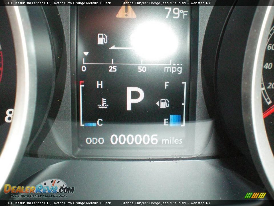 2010 Mitsubishi Lancer GTS Rotor Glow Orange Metallic / Black Photo #28