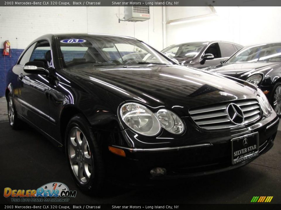 2003 Mercedes-Benz CLK 320 Coupe Black / Charcoal Photo #3