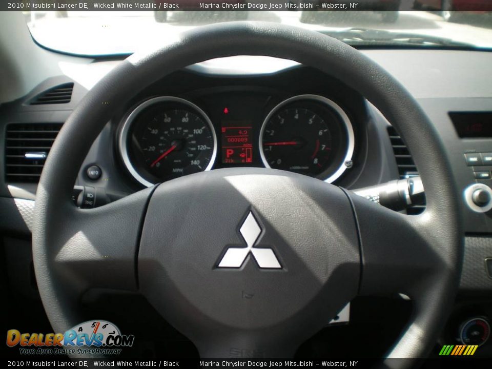 2010 Mitsubishi Lancer DE Wicked White Metallic / Black Photo #5