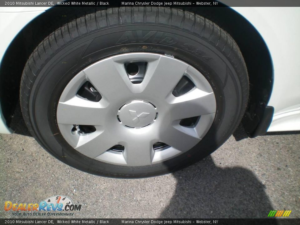 2010 Mitsubishi Lancer DE Wicked White Metallic / Black Photo #23
