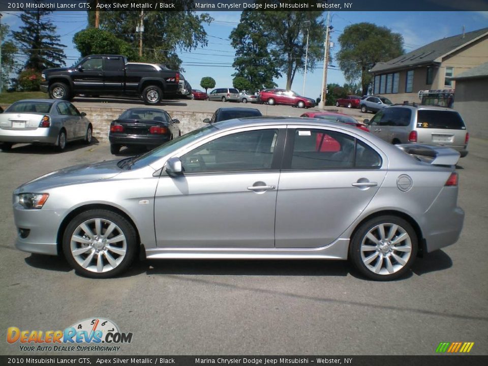 2010 Mitsubishi Lancer GTS Apex Silver Metallic / Black Photo #9