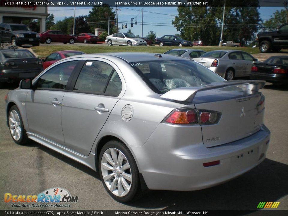 2010 Mitsubishi Lancer GTS Apex Silver Metallic / Black Photo #10