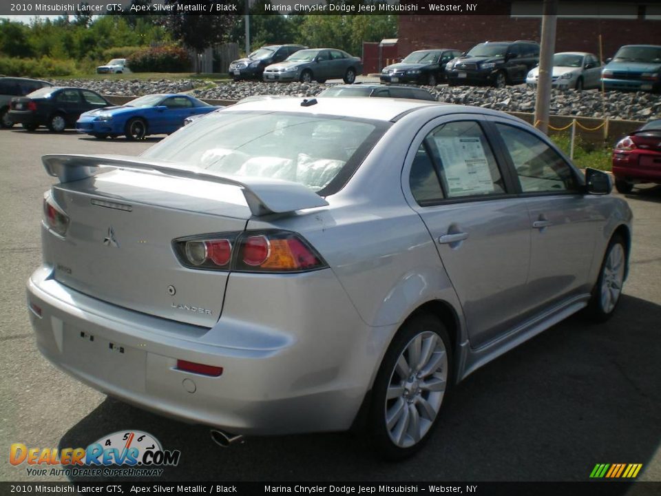 2010 Mitsubishi Lancer GTS Apex Silver Metallic / Black Photo #12
