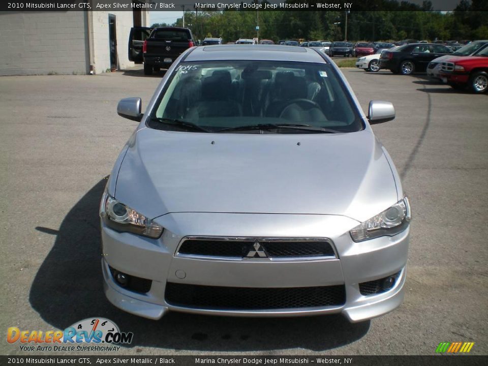 2010 Mitsubishi Lancer GTS Apex Silver Metallic / Black Photo #15