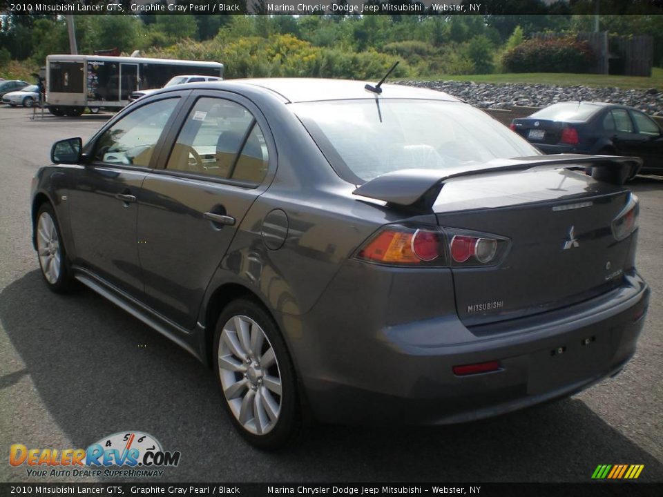 2010 Mitsubishi Lancer GTS Graphite Gray Pearl / Black Photo #8