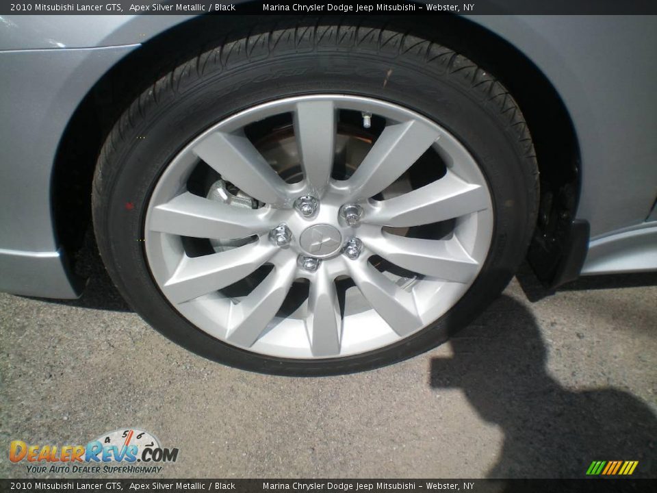 2010 Mitsubishi Lancer GTS Apex Silver Metallic / Black Photo #27