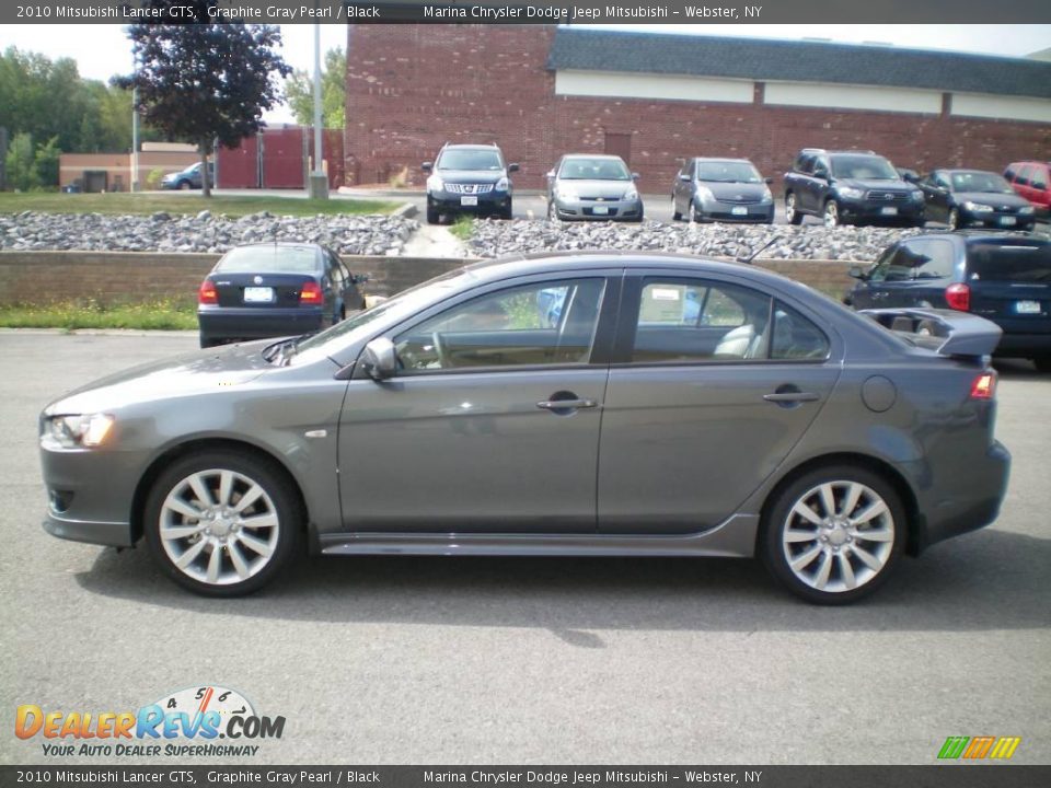 2010 Mitsubishi Lancer GTS Graphite Gray Pearl / Black Photo #8
