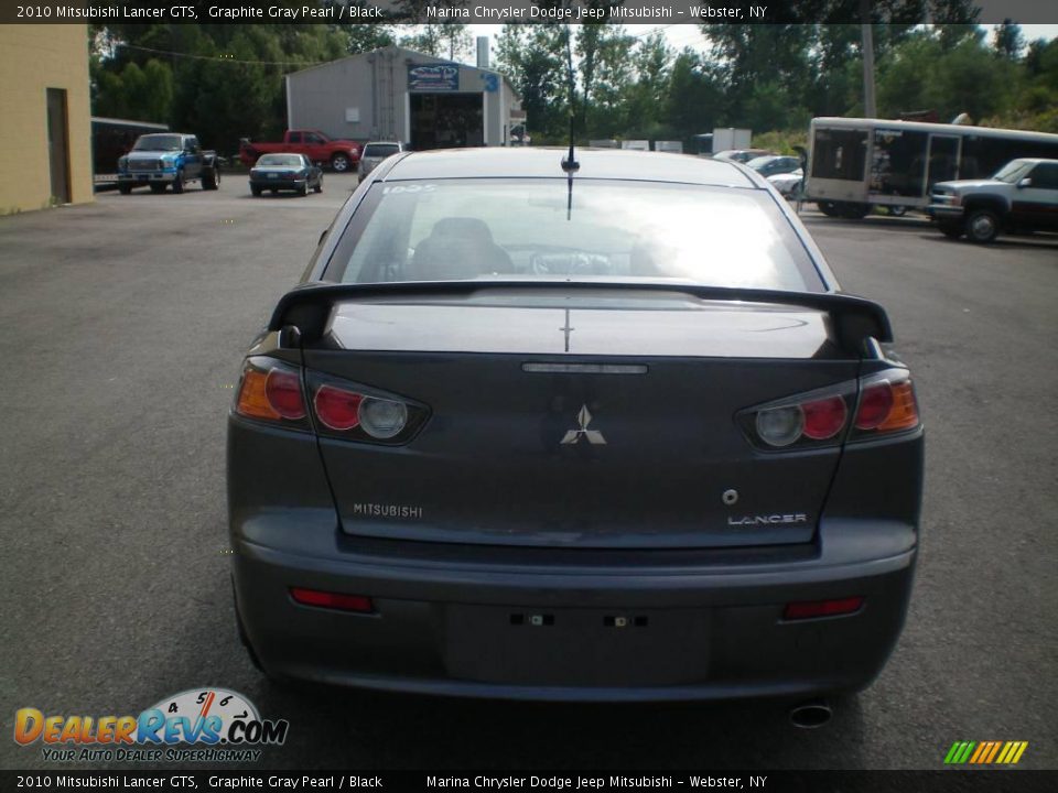 2010 Mitsubishi Lancer GTS Graphite Gray Pearl / Black Photo #10