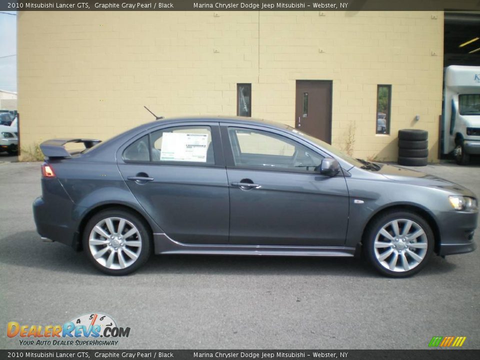 2010 Mitsubishi Lancer GTS Graphite Gray Pearl / Black Photo #12