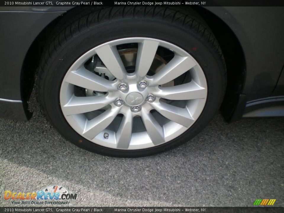 2010 Mitsubishi Lancer GTS Graphite Gray Pearl / Black Photo #26