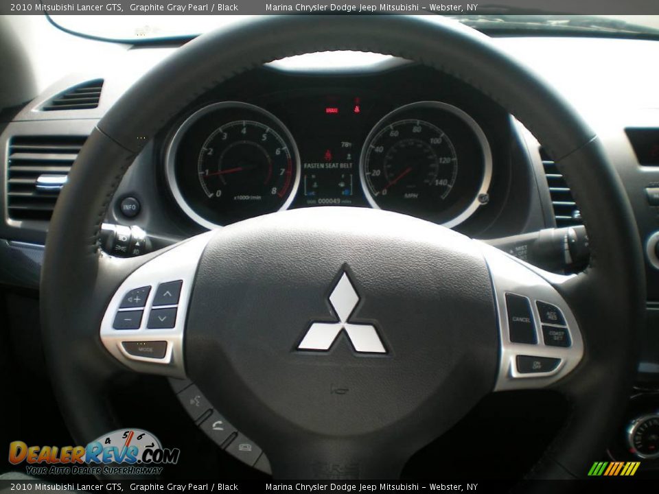 2010 Mitsubishi Lancer GTS Graphite Gray Pearl / Black Photo #28