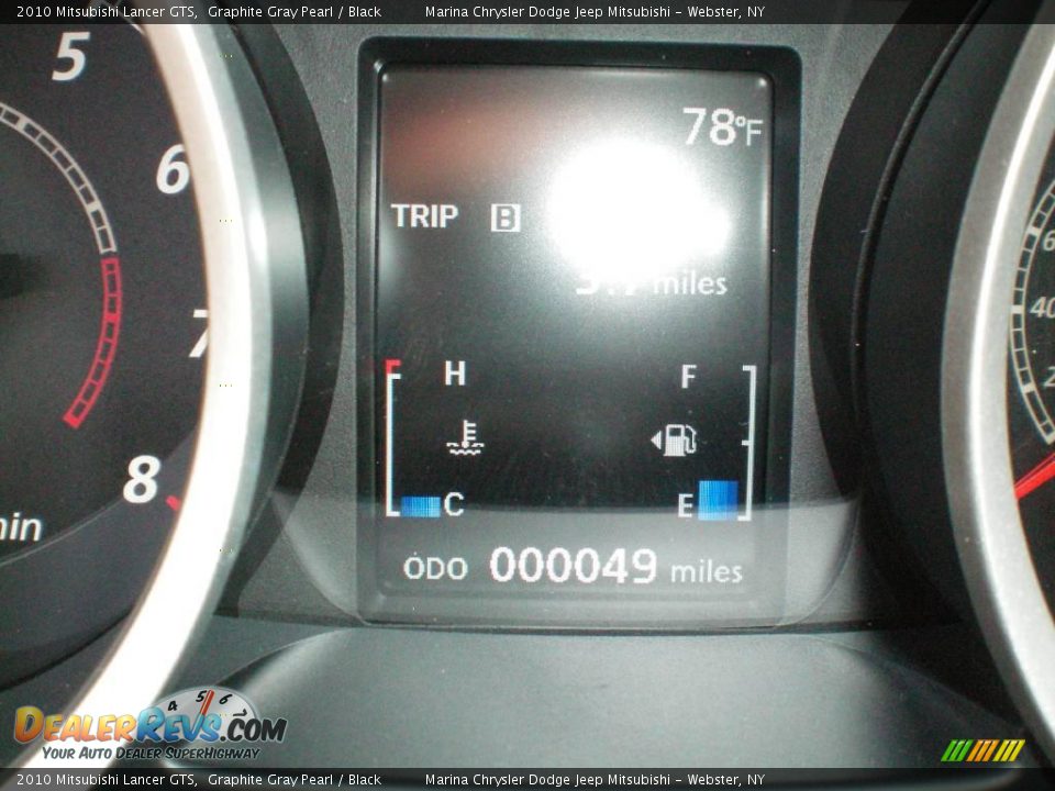 2010 Mitsubishi Lancer GTS Graphite Gray Pearl / Black Photo #29