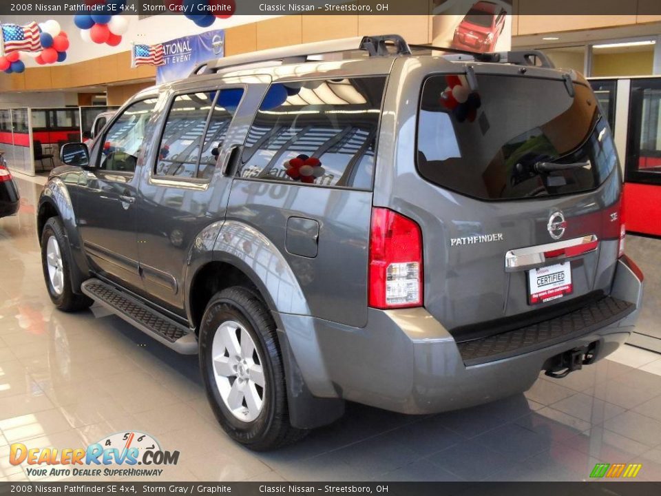 2008 Nissan Pathfinder SE 4x4 Storm Gray / Graphite Photo #2