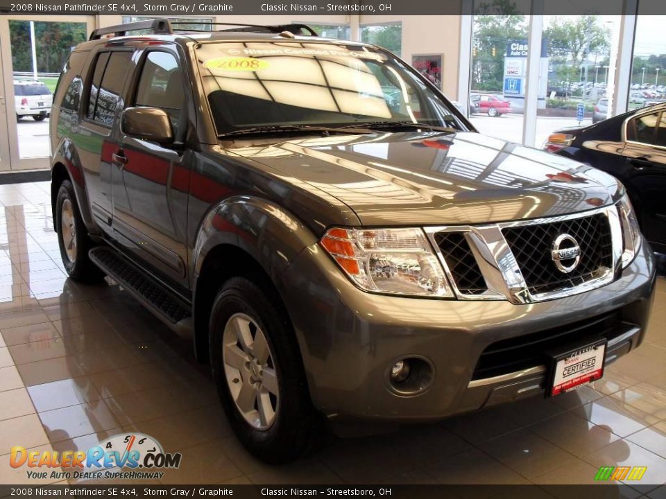 2008 Nissan Pathfinder SE 4x4 Storm Gray / Graphite Photo #4