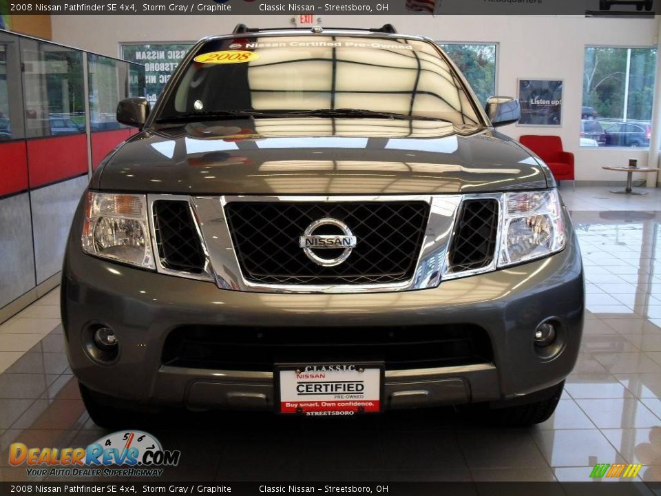 2008 Nissan Pathfinder SE 4x4 Storm Gray / Graphite Photo #5