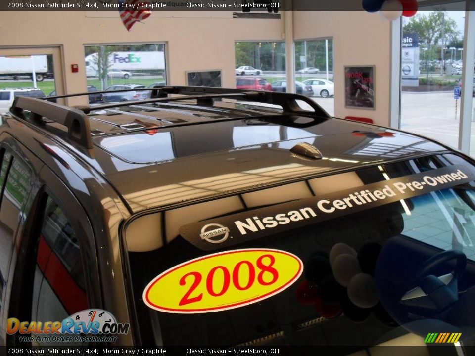 2008 Nissan Pathfinder SE 4x4 Storm Gray / Graphite Photo #13
