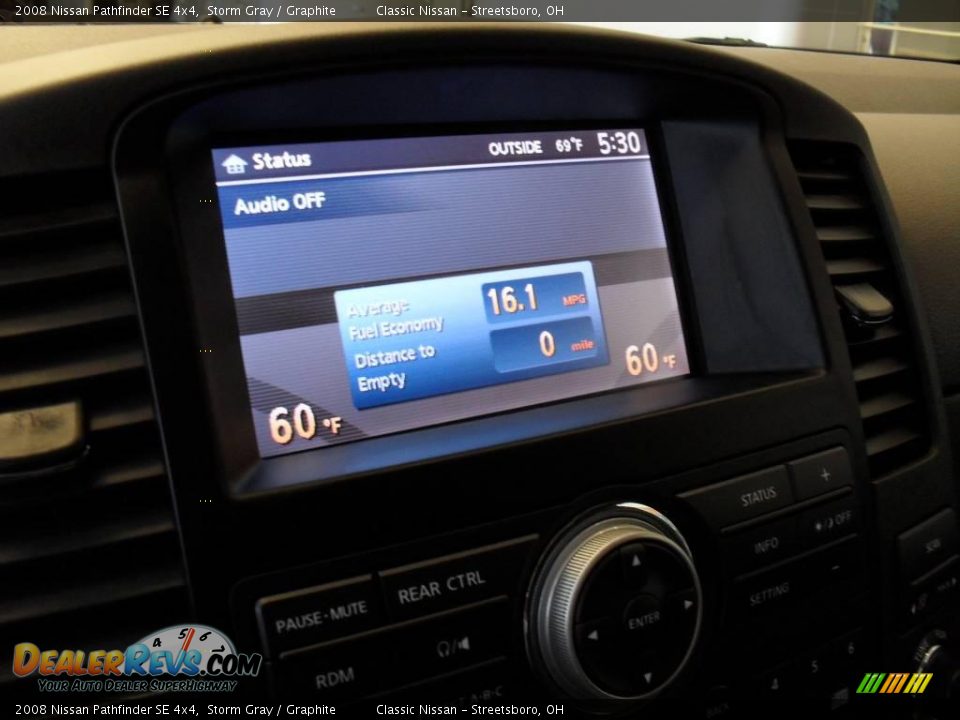 2008 Nissan Pathfinder SE 4x4 Storm Gray / Graphite Photo #28