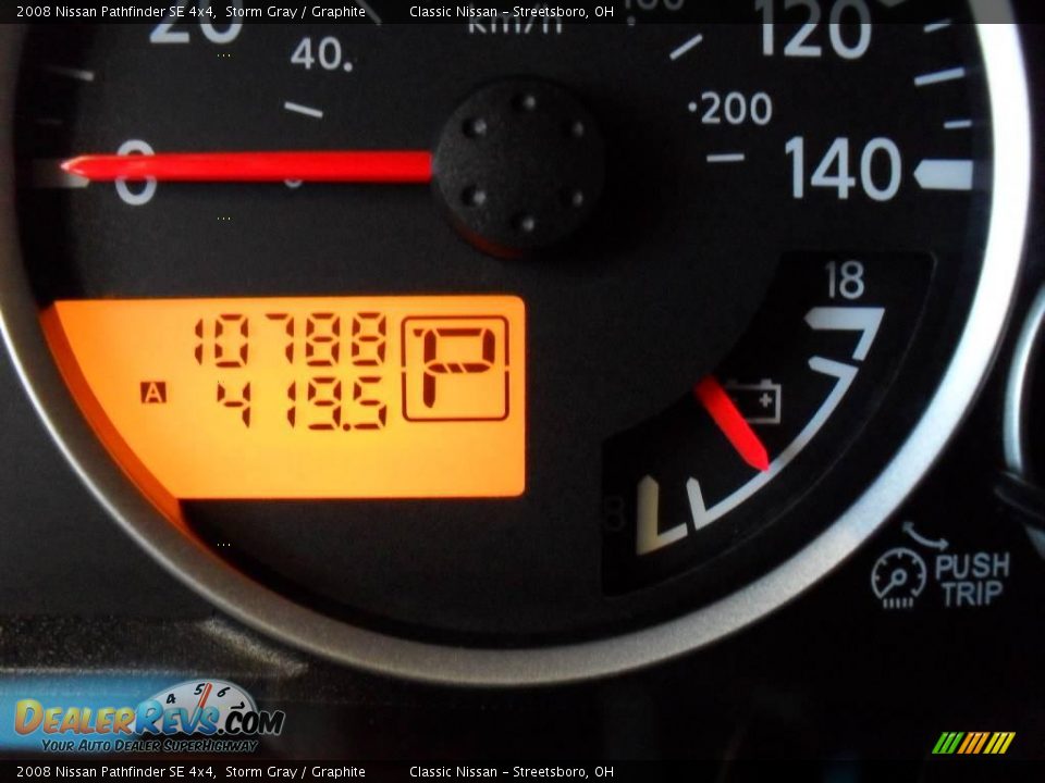 2008 Nissan Pathfinder SE 4x4 Storm Gray / Graphite Photo #31