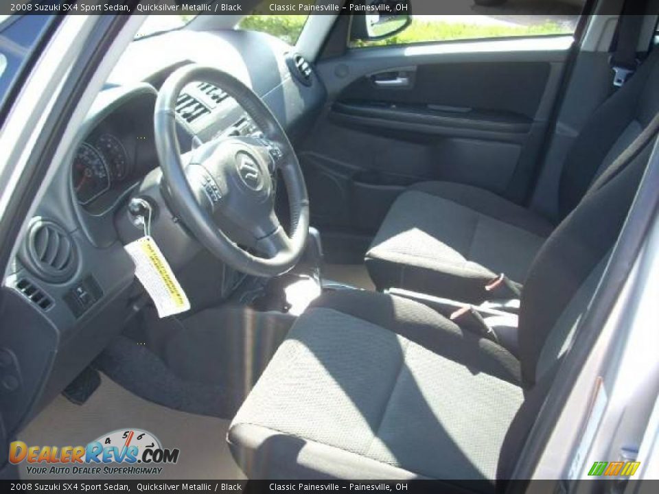 2008 Suzuki SX4 Sport Sedan Quicksilver Metallic / Black Photo #13