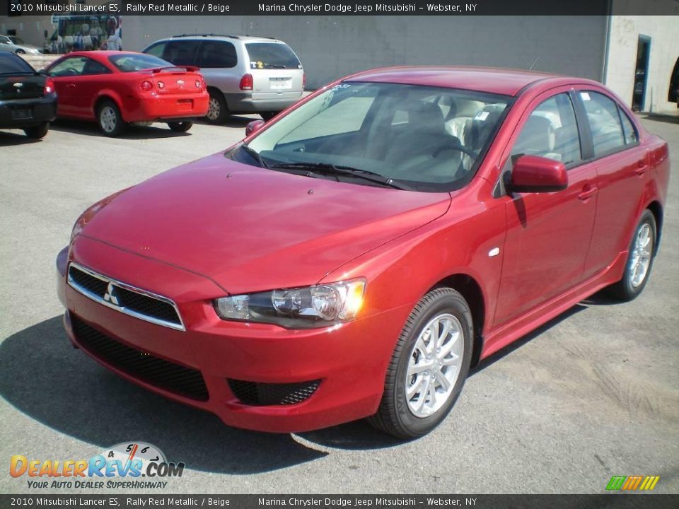 2010 Mitsubishi Lancer ES Rally Red Metallic / Beige Photo #1
