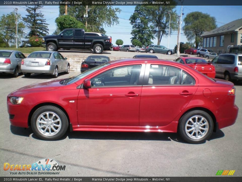 2010 Mitsubishi Lancer ES Rally Red Metallic / Beige Photo #6