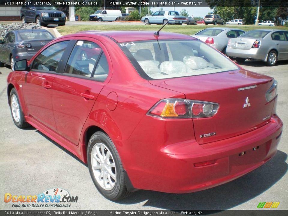 2010 Mitsubishi Lancer ES Rally Red Metallic / Beige Photo #7