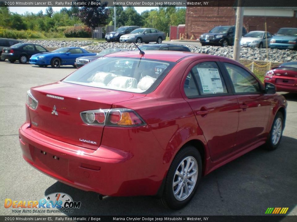 2010 Mitsubishi Lancer ES Rally Red Metallic / Beige Photo #9