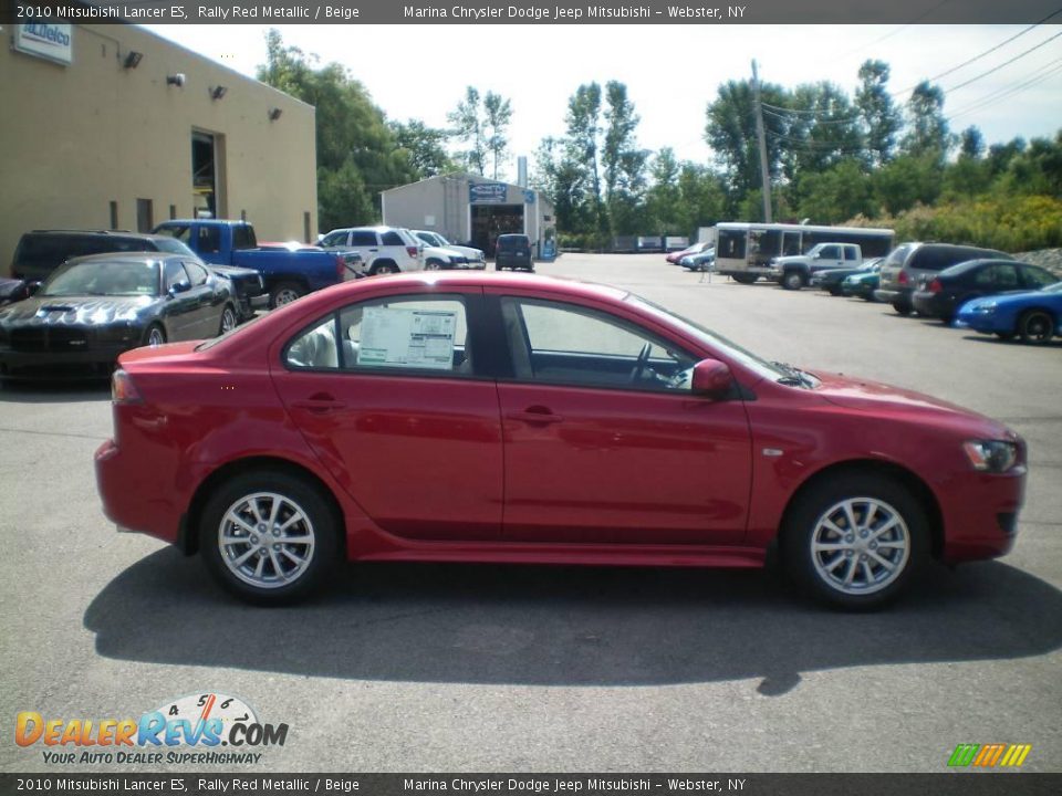 2010 Mitsubishi Lancer ES Rally Red Metallic / Beige Photo #10