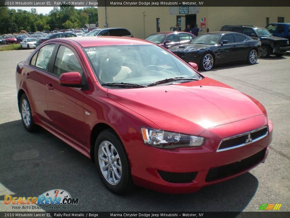 2010 Mitsubishi Lancer ES Rally Red Metallic / Beige Photo #11