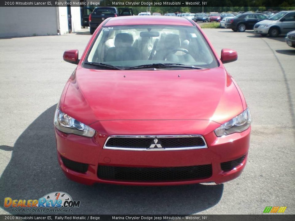 2010 Mitsubishi Lancer ES Rally Red Metallic / Beige Photo #12
