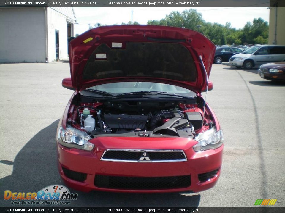 2010 Mitsubishi Lancer ES Rally Red Metallic / Beige Photo #13