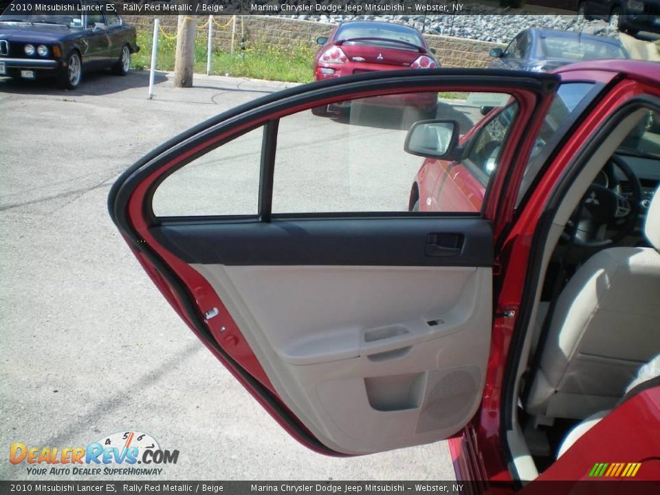 2010 Mitsubishi Lancer ES Rally Red Metallic / Beige Photo #16
