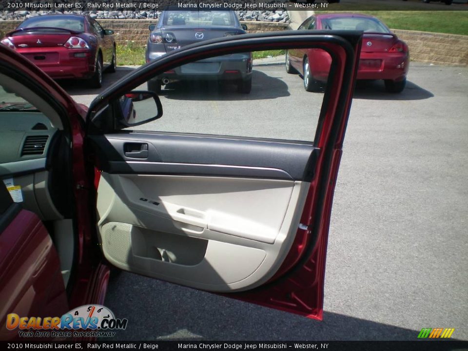 2010 Mitsubishi Lancer ES Rally Red Metallic / Beige Photo #21