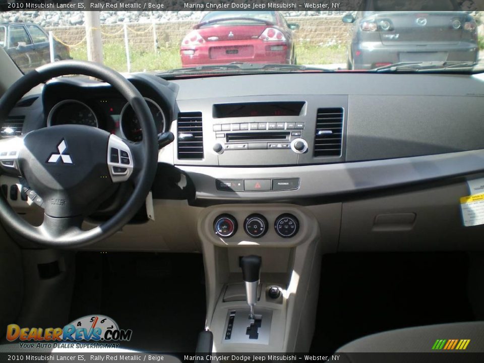 2010 Mitsubishi Lancer ES Rally Red Metallic / Beige Photo #24