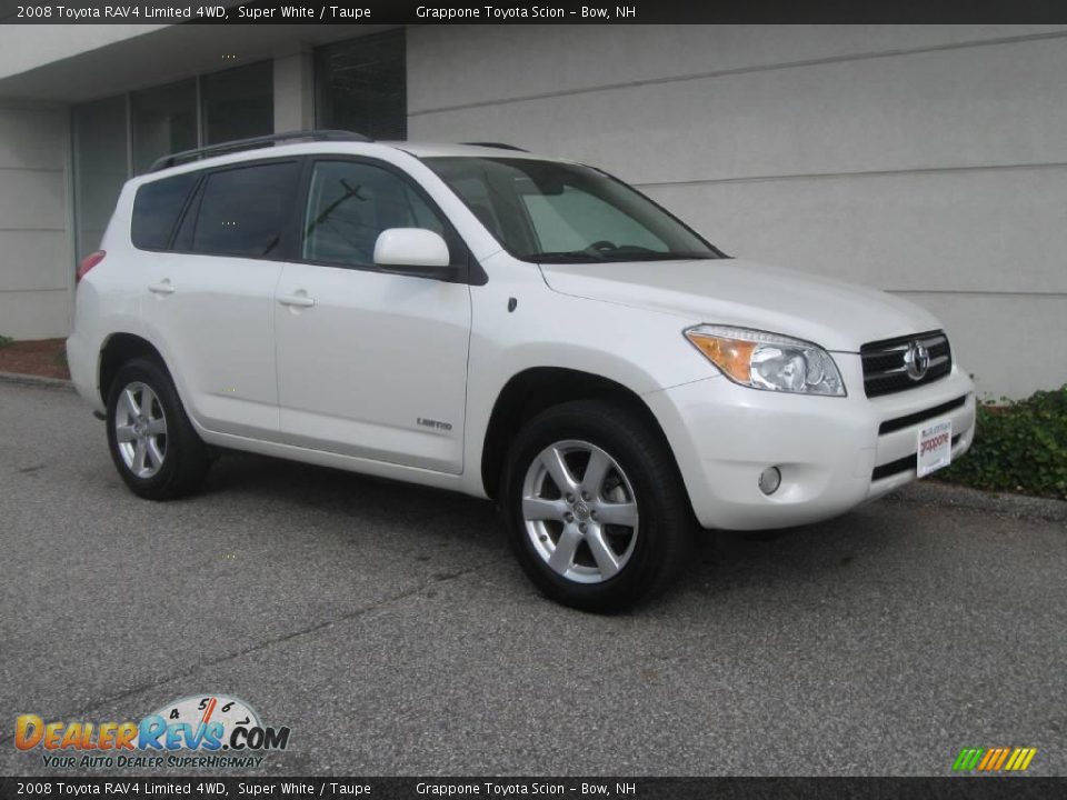 2008 Toyota RAV4 Limited 4WD Super White / Taupe Photo #1