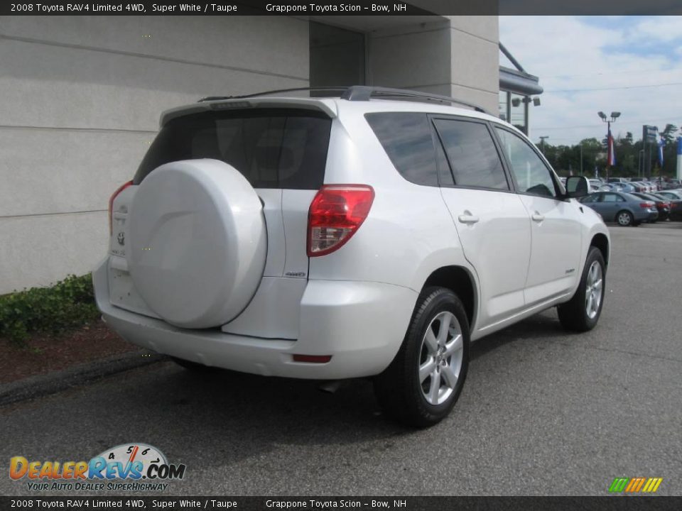 2008 Toyota RAV4 Limited 4WD Super White / Taupe Photo #3