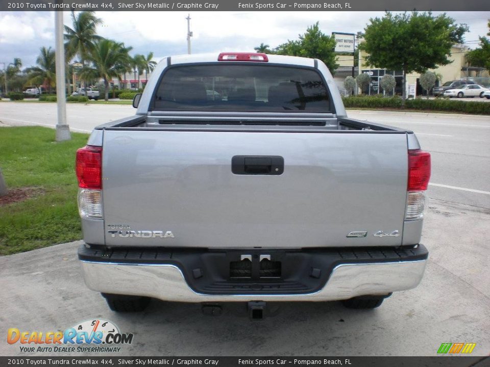 2010 Toyota Tundra CrewMax 4x4 Silver Sky Metallic / Graphite Gray Photo #4