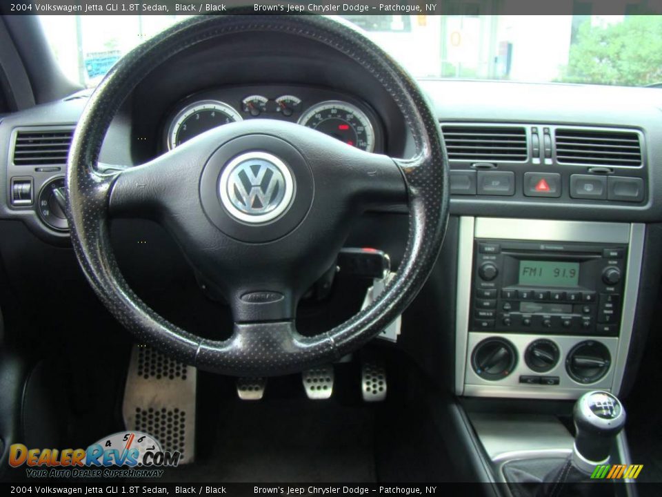 2004 Volkswagen Jetta GLI 1.8T Sedan Black / Black Photo #11