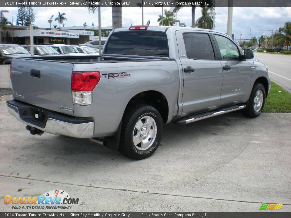 2010 Toyota Tundra CrewMax 4x4 Silver Sky Metallic / Graphite Gray Photo #6