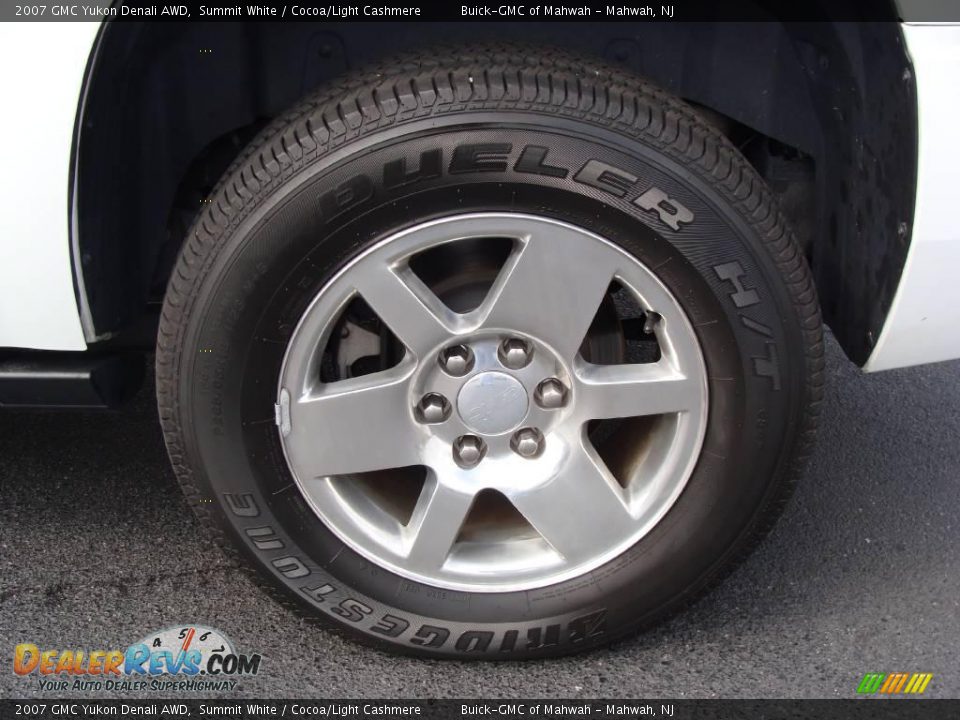 2007 GMC Yukon Denali AWD Summit White / Cocoa/Light Cashmere Photo #9