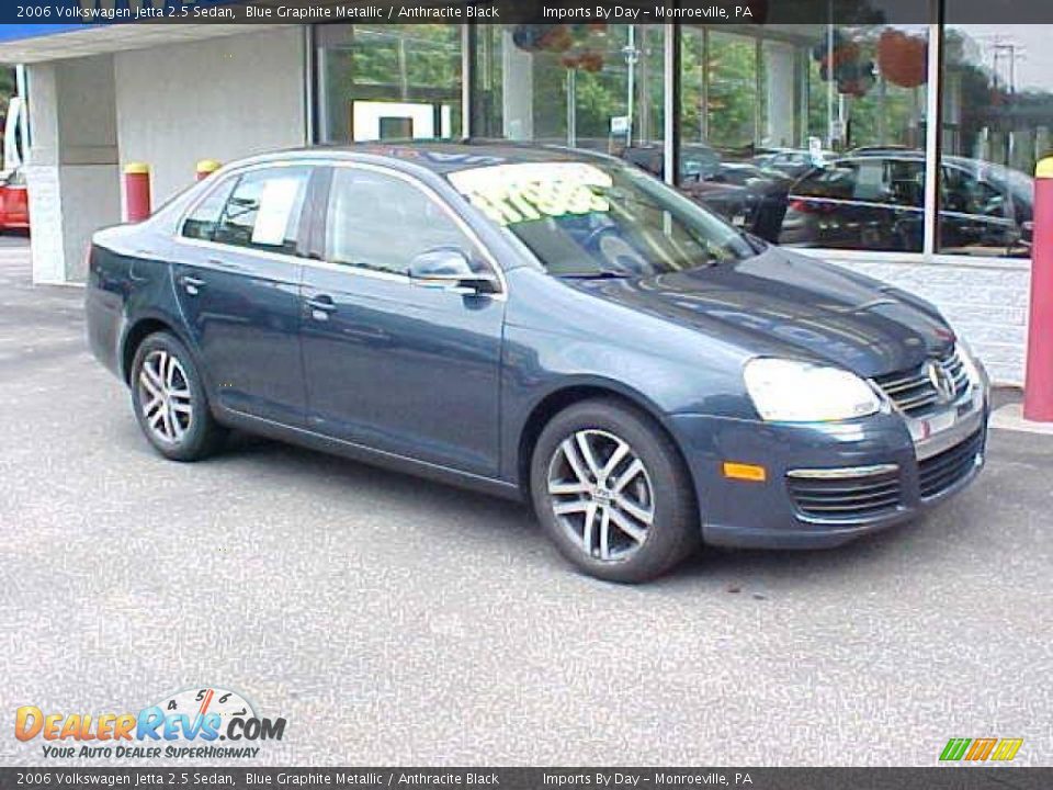 2006 Volkswagen Jetta 2.5 Sedan Blue Graphite Metallic / Anthracite Black Photo #2
