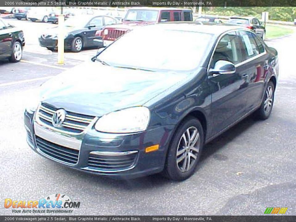 2006 Volkswagen Jetta 2.5 Sedan Blue Graphite Metallic / Anthracite Black Photo #4
