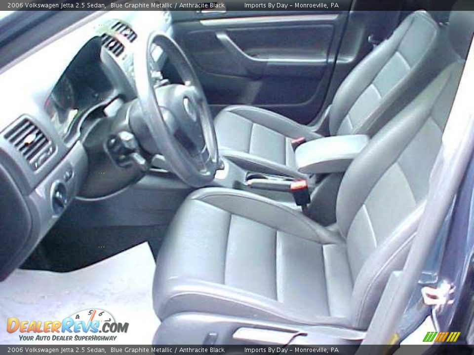 2006 Volkswagen Jetta 2.5 Sedan Blue Graphite Metallic / Anthracite Black Photo #8