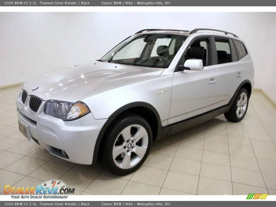 2006 BMW X3 3.0i Titanium Silver Metallic / Black Photo #3