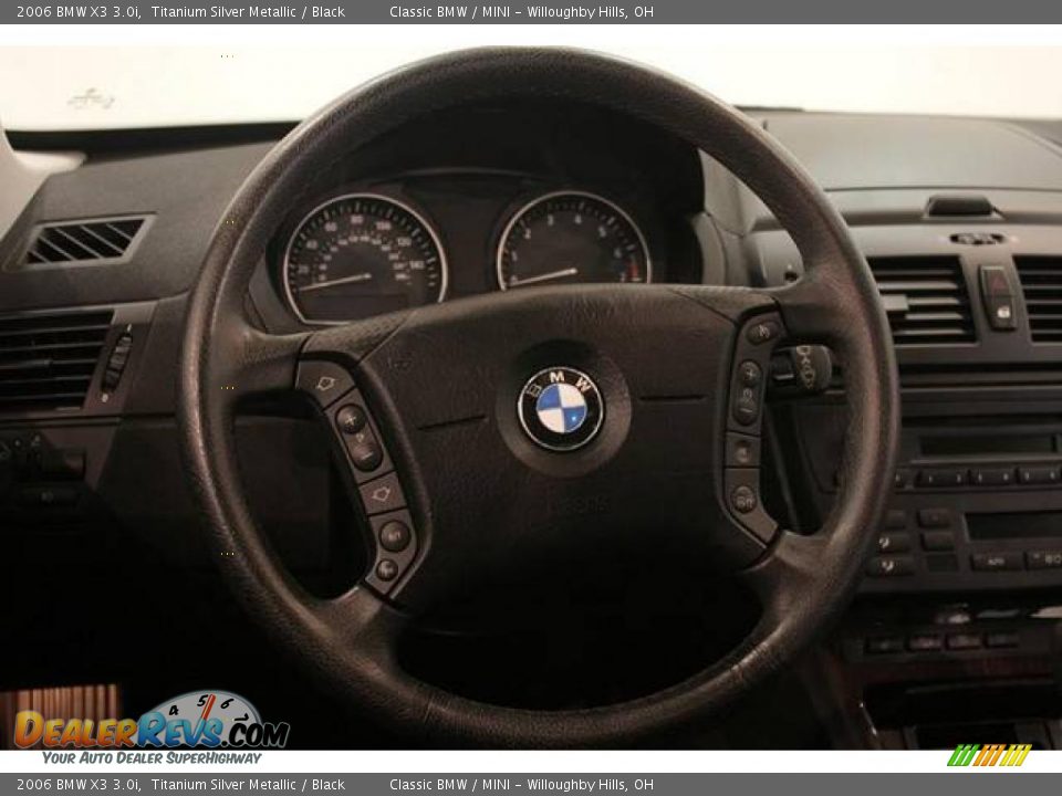 2006 BMW X3 3.0i Titanium Silver Metallic / Black Photo #12